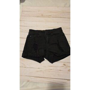 KanCan Black Distressed Cuffed Denim Jean Shorts Size 0 Rockabilly Rodeo Cowgirl